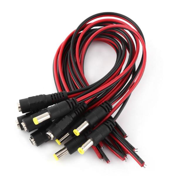 27/30cm Length DC Power Female Cable Connector Lead Pigtail Wire CCTV Jack Camera Plug