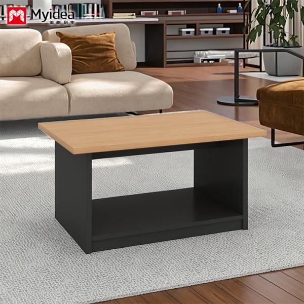 Wood Contemporary Eco-Friendly Commercial Office Plate Type Panel Table with Melamine