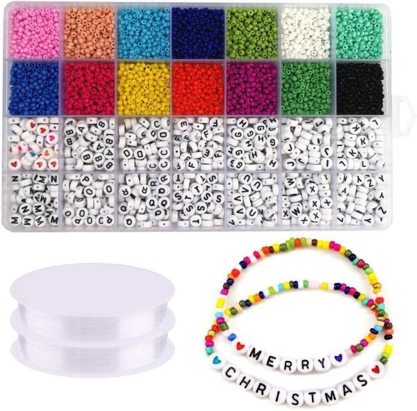 5000pcs Acrylic Beads for Bracelets 26 Letters DIY Beads Chain Thigh Chain for Women Big Snake Pendants Leg Chain Body Jewelry