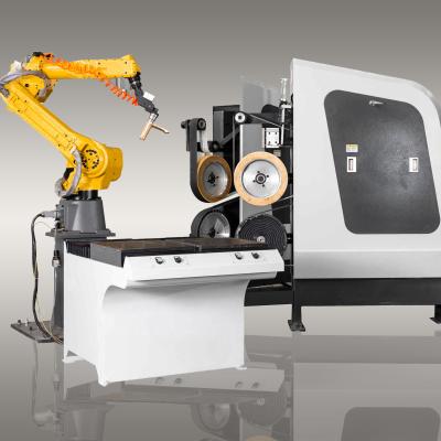 CNC Stainless Steel Automatic Grinding Machine / Robot Milling Machine  for Shower Tap Mixer