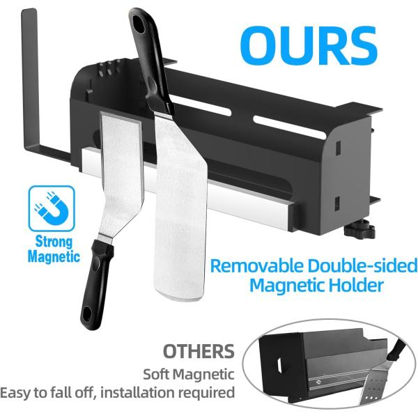 Подъемник аксессуаров для барбекю с угольным углем с магнитной лентой