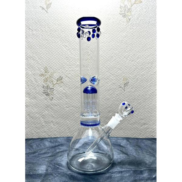 16.5 Inch Tall Honeycomb Large Glass Water Bongs With 18mm Bowl