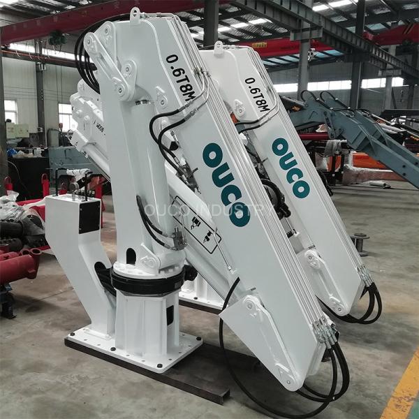 заграждение серебра костяшки крана постамента 0.6T 8M телескопичное оффшорное гидравлическое для морской деятельности