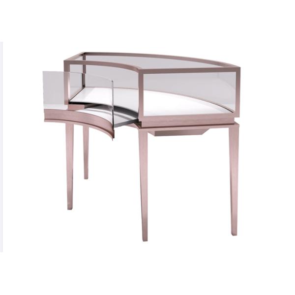 Stainless Steel Frame Jewellery Shop Display Counters , Jewellery Showroom Furniture