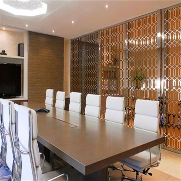 Interior Design partition wall stainless steel panel in bronze finish on sale