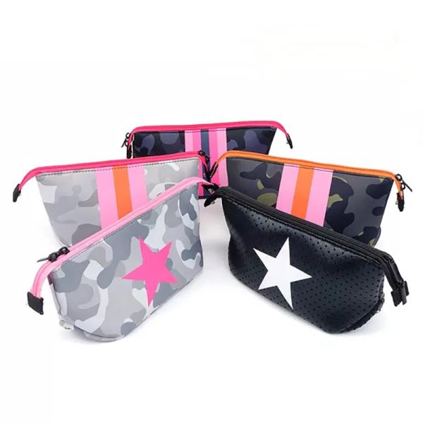 Zipper Closure Neoprene Makeup Bag for Cosmetics Convenience and Waterproof Protection
