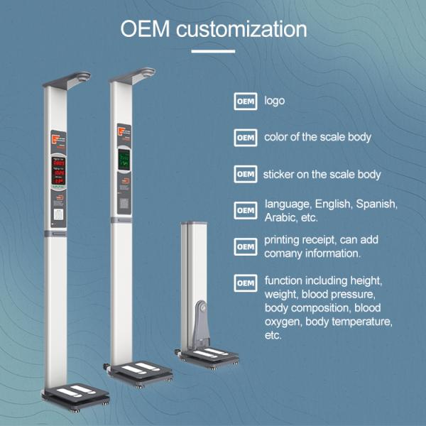 Foldable BMI Weight Machine for Hospital Medical Human Height Weighing Customized Support
