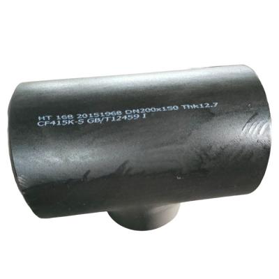 High Pressure Resistance Seamless Pipe Fittings Carbon Steel Reducing Tee Polished