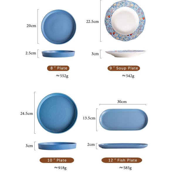 Современный дизайн стиль Рождественский керамический ужин под глазурным фарфоровым подарочным набором