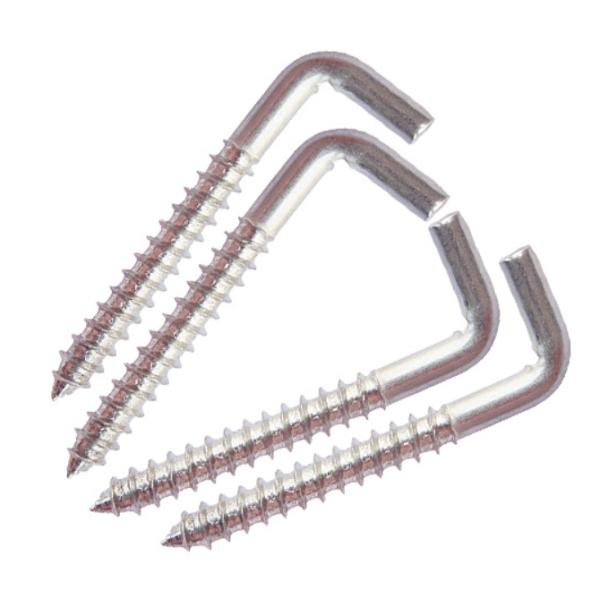 Цинк покрыл l тип крюк винта древесины наблюдает 7 форменных l винты форменной прямоугольной собственной личности выстукивая деревянные