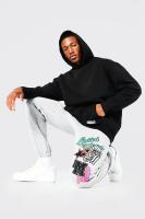 Os Hoodies 100% das camisetas do pulôver do algodão personalizaram desproporcionado impresso