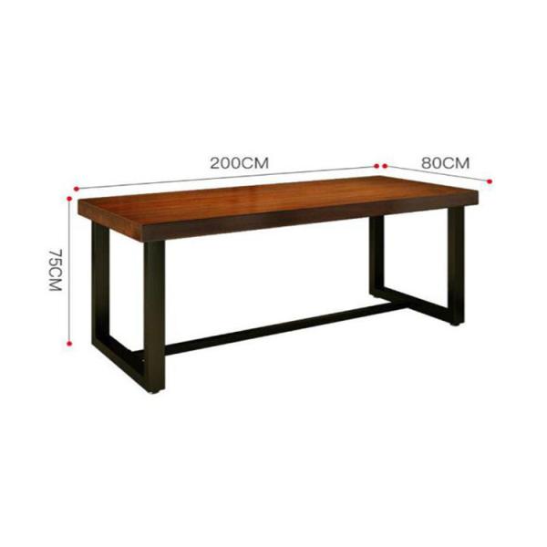 Tableau de salle à manger de 180cm et café 120cm en bois de Seater Hambourg des chaises 4