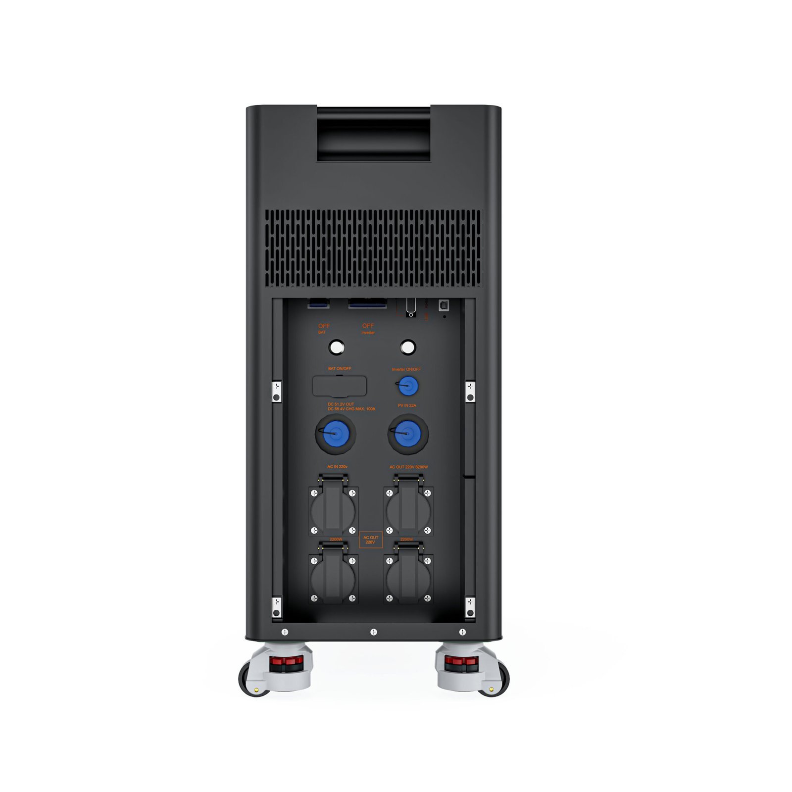 51.2V 105Ah 5.37Kwh with 6200w hybrid integrated all in one for residential solar home