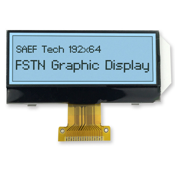COG 192x64 Monochrome графический LCD показывает интерфейс FSTN положительный UC1609C 3.3V SPI