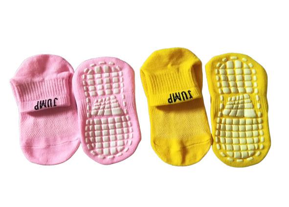 Fancy Reflective Trampoline Jump Socks , Indoor Playground Kids Gravity Safety Socks , Xtreme Trampoline Park Socks