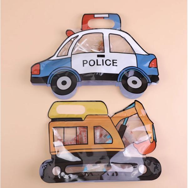 CMYK 4 Color Offest Printed School-Shaped Standing Bag for Children's Gift Candy Packaging