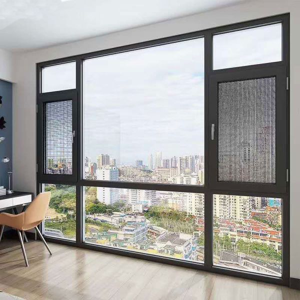 Exterior Modern Aluminum Windows Soundproof Secure Efficient Design