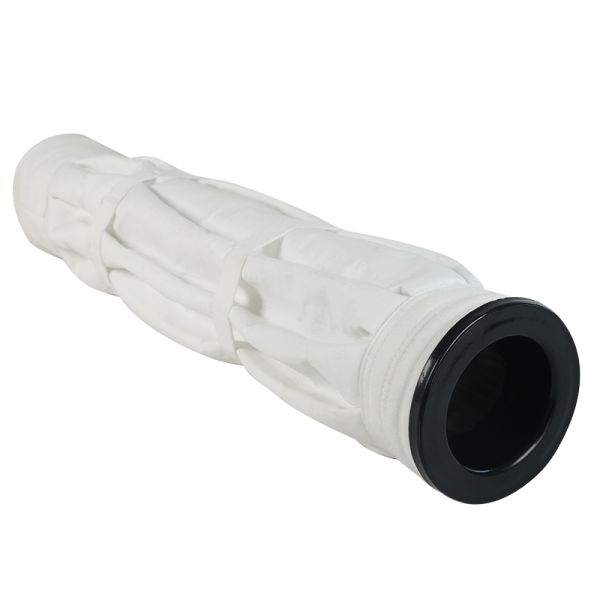 High-Flow Pleated Filter Bag with 10x Filtration Surface Area and Galvanized Steel Support for Industrial Dust & Liquid Filtration