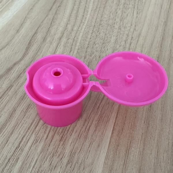 Self Sealing Ring 24mm 28mm Plastic Flip Top Bottle Cap for Sauce Custom Order Accepted