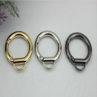 Custom 25MM size trigger snap clip metal gate clasp spring o ring for handbag