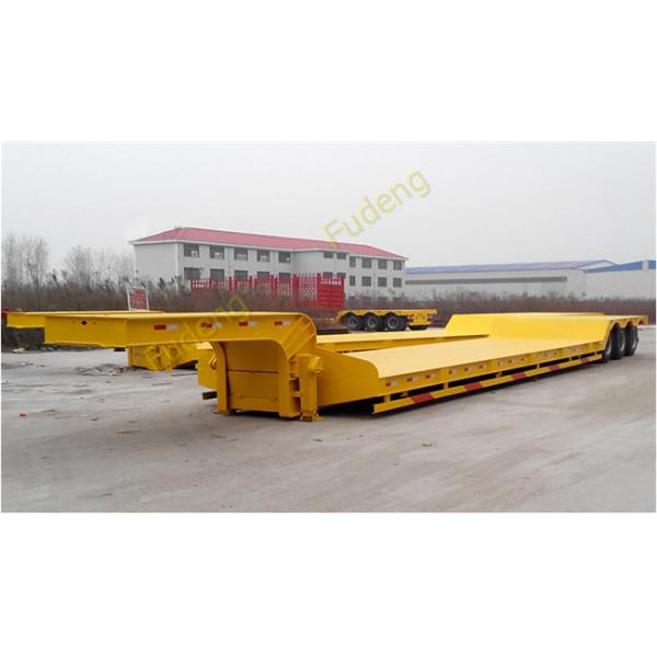60T 4 Axles 12R22.5 Tire Steel Low Bed Semi Trailer