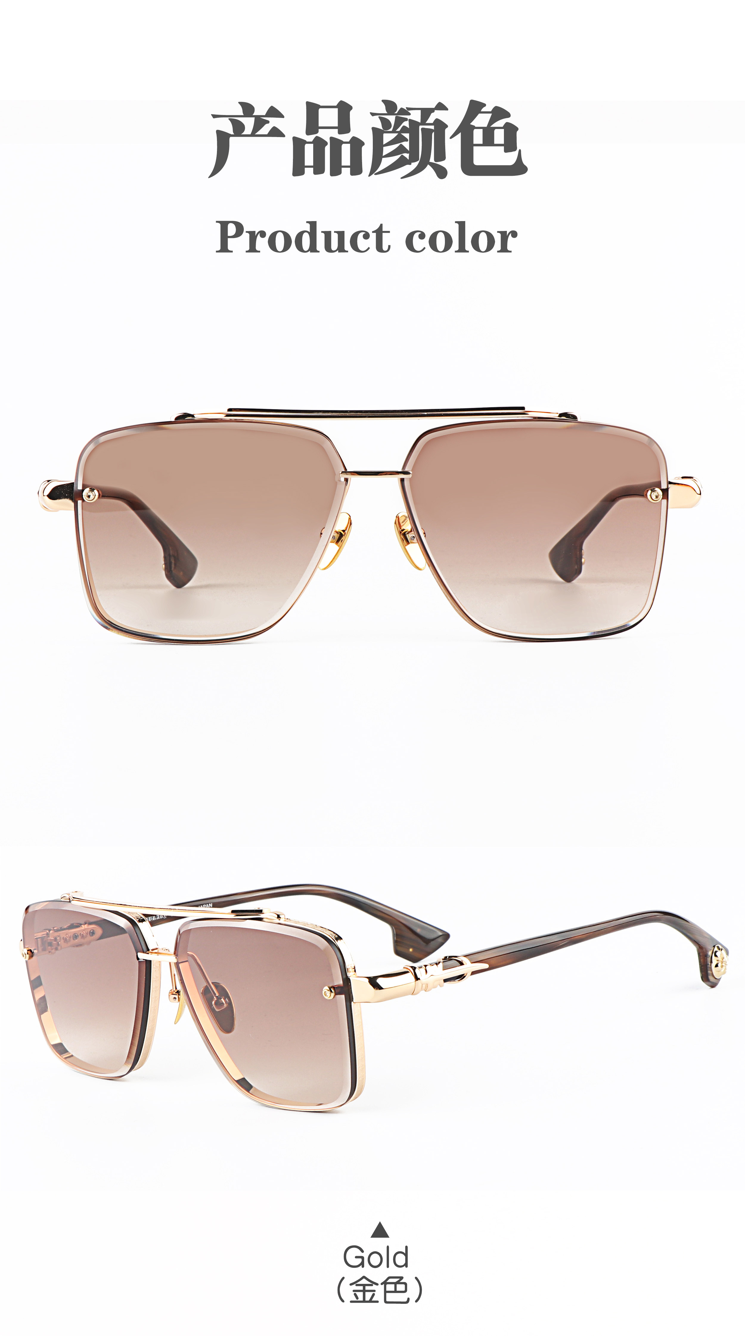 China Wholesaler 2025  New Oversized Special Uv protection Women Men pilot Designer Premium Parties Eyewear Side logo Sunglasses