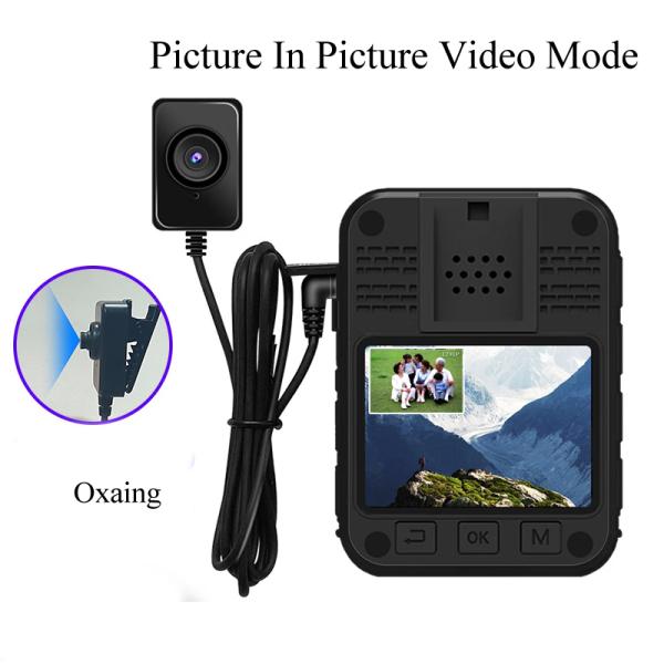 Picture in Picture Video mode 2 Inch Screen Body worn camera