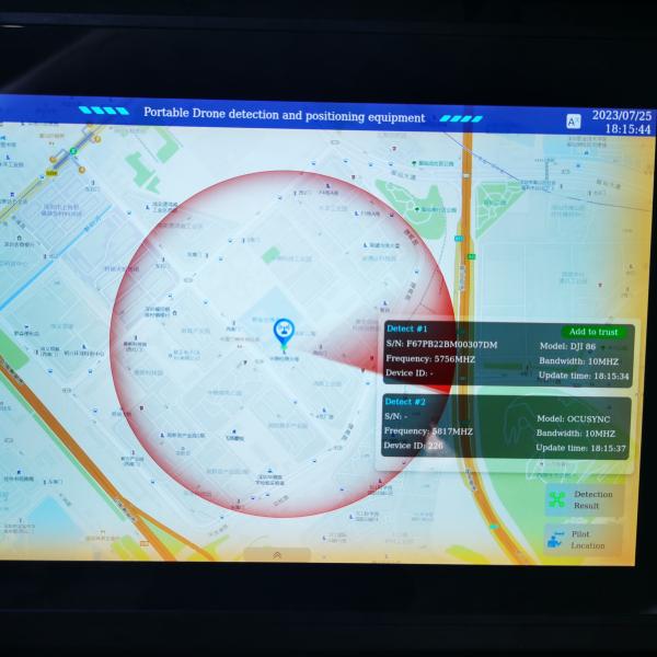 Detector de señales de UAV portátil Drone Dirección de detección de detección de sensibilidad ajustable