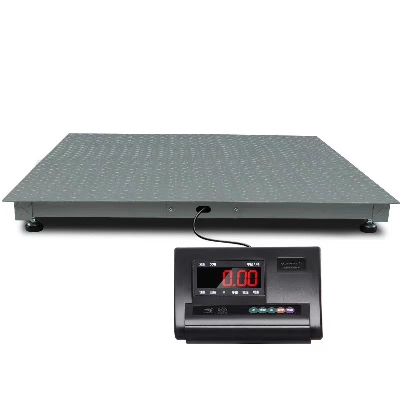 HLT-TCS Floor Scale 1t 3t 5t Electronic Bench Scales with Indicator Display Steel Material and OEM Support Pan 0.8m*0.8m