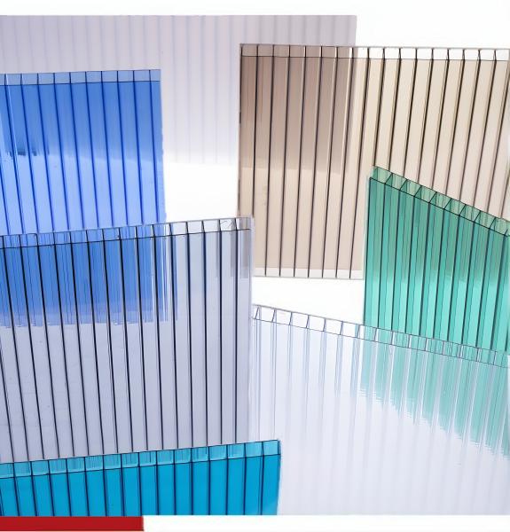 Protective PE Film Covered On Both Sides PC Hollow Sheet Thick 4mm To 20mm Polycarbonate sheet Suitable For Construction Applications