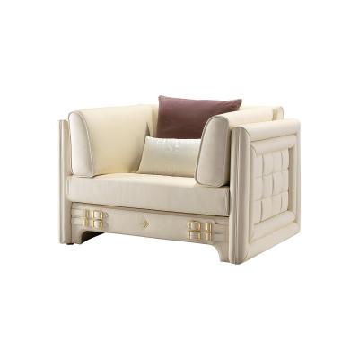 Villa house furniture sofa custom made by Leather chairs for Lobby reception used in Light luxury design