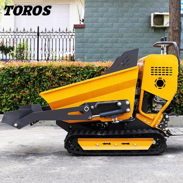 Branco Vermelho 500kg Stand On Mini Dumper para Agricultura Fácil Manutenção