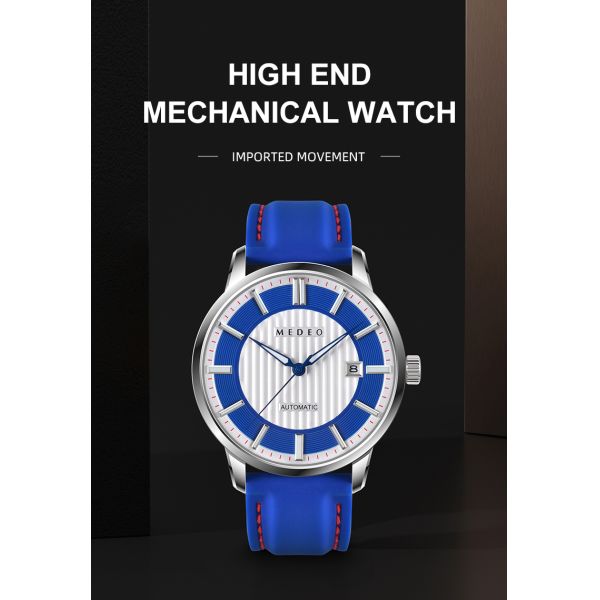 304L Stainless Steel Mechanical Watch with 40.5mm Dial and 5BAR Water Resistance for Men