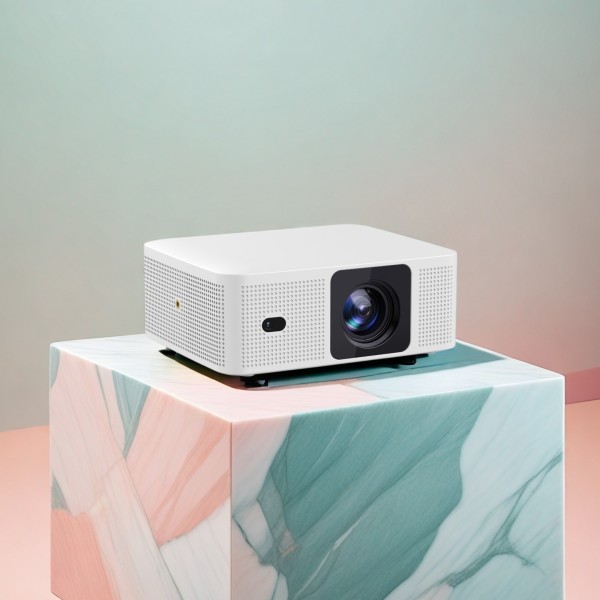 B1 White 1080P Smart Projector | 300 ANSI Lumens | 0.85kg Ultra-Portable | 0.9 Short Throw — 100 from 2.2m | Auto Focus + Keystone + Screen Fit + Obstacle Avoidance | Android 14.0