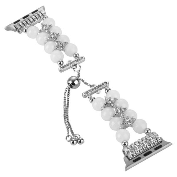 Jewelry Bracelet Beads Women Watchstrap for iWatch 8 Series 38mm 40mm Smart Watch Band
