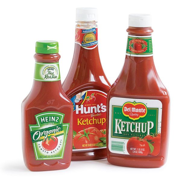BOPP Tomato Ketchup Bottle Sticker Labels Waterproof digital Printing