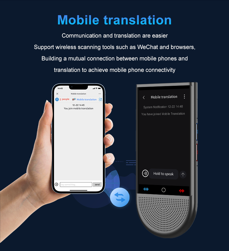 4G Simcard 2 Way Voice Translator Real Time Language Translation Device 148 Languages