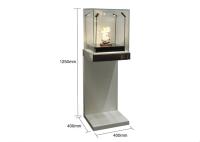 Armário de vitrines de vidro pequeno, vitrine de joalharia (L) 400 X (W) 400 X (H) 1450 MM