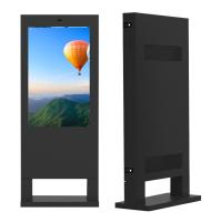 Soporte del piso 2500nits de IP65 Wifi 3g los 55in que hace publicidad del jugador