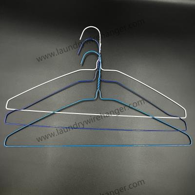 1.9mm Steel Laundry Wire Hanger For Heavy Suit White / Blue Color