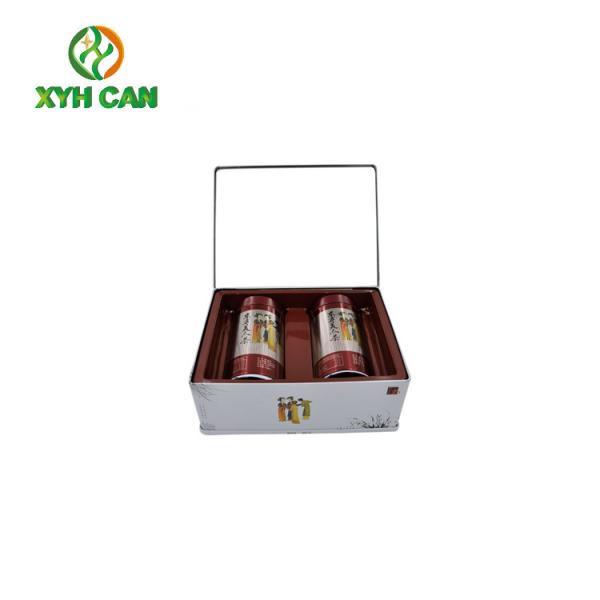 Tea Tin Can Food Grade Standard Round Metal Printing Glossy Box for Tea
