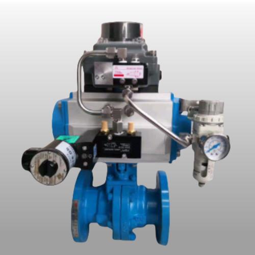 Flow Control Pneumatic WCB Ball Valve Air Pneumatic Actuator Control Ball Valve