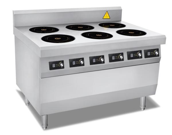 Custom Freestanding Multi Burner Induction Stove , 3500W 6 Burner Range Cooker