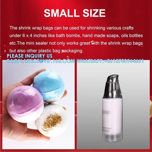 Shrink Wrap Bags, 400 Pcs 4x6 Inches Clear PVC Heat Seal Bags For Soap Sleeve Packaging, Bath Bomb,Shoes,Jars,Gift