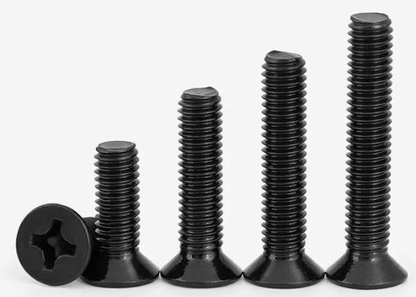 Negro M6 M8 M12 Acero carbónico Flat & CSK cabeza de máquina tornillo Clase 4.8 grado 4.8 cabeza redonda
