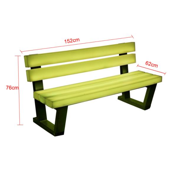 LED Bench lights park chair auditorium outdoor leisure shopping mall rest waiting color charging remote control