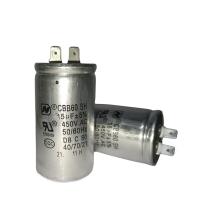 Condensador de motor de bomba de água CBB60 450V 15mfd com dois terminais de ligação rápida