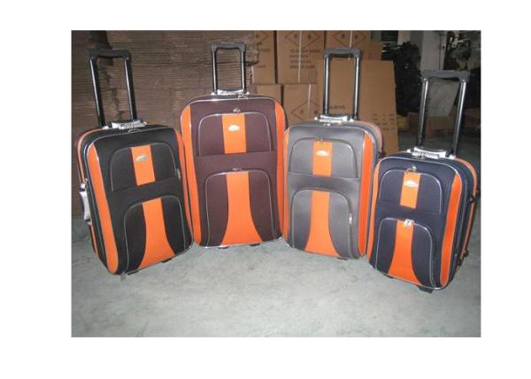 Bright Color Soft Eva 8 Wheel Luggage Set , Iron Trolley Travel Suitcase With Wheels