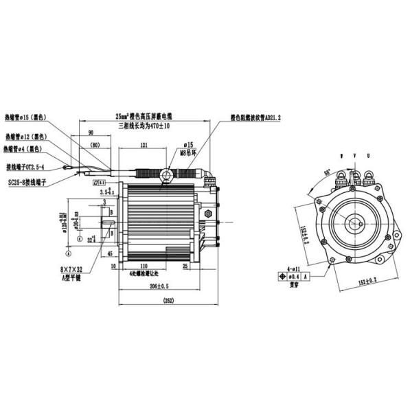 Made In China 5kW PMSM for Unmanned tractor motor