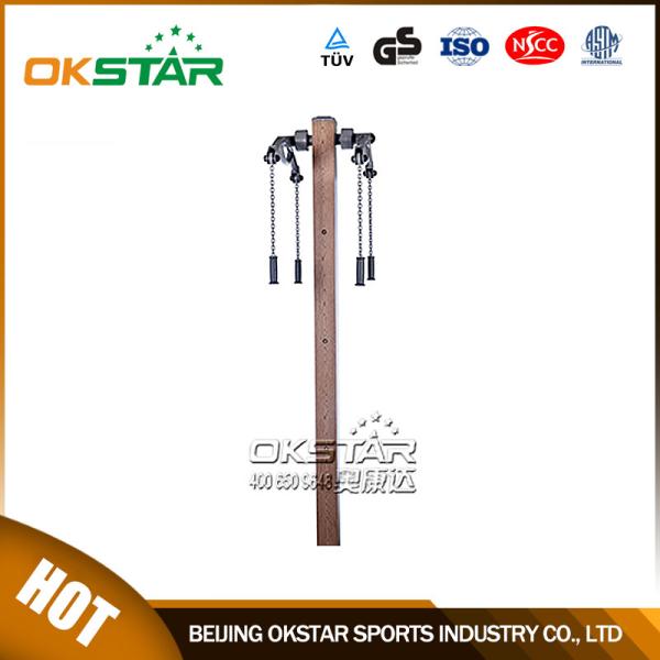 outdoor fitness equipment park wood outdoor arm stretcher